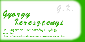 gyorgy keresztenyi business card