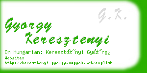 gyorgy keresztenyi business card